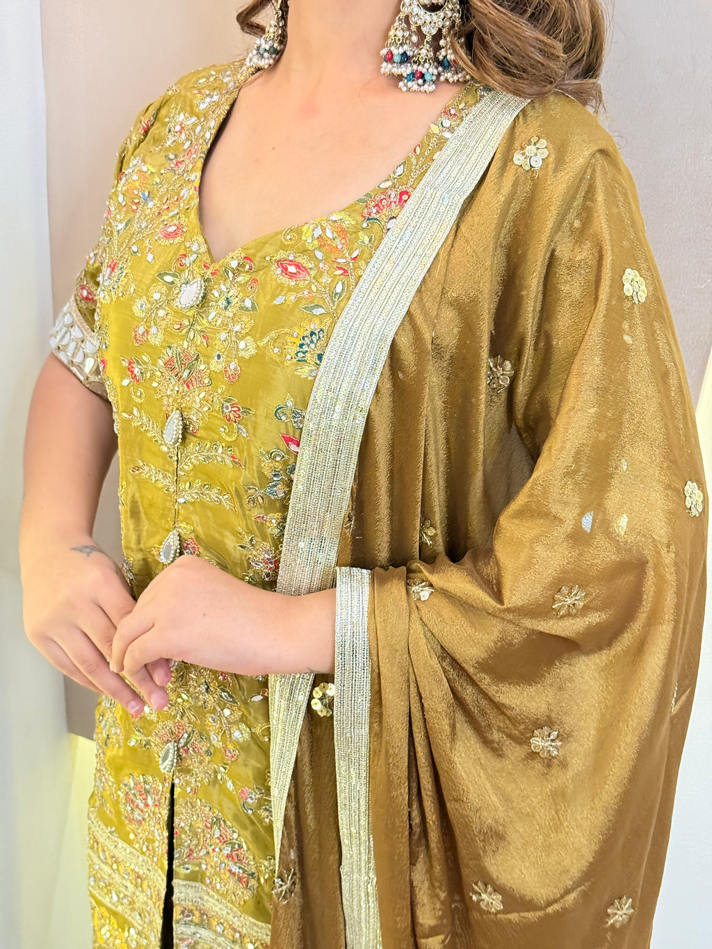 "MEHNDI GREEN OUTFIT" PARTYWEAR SUIT