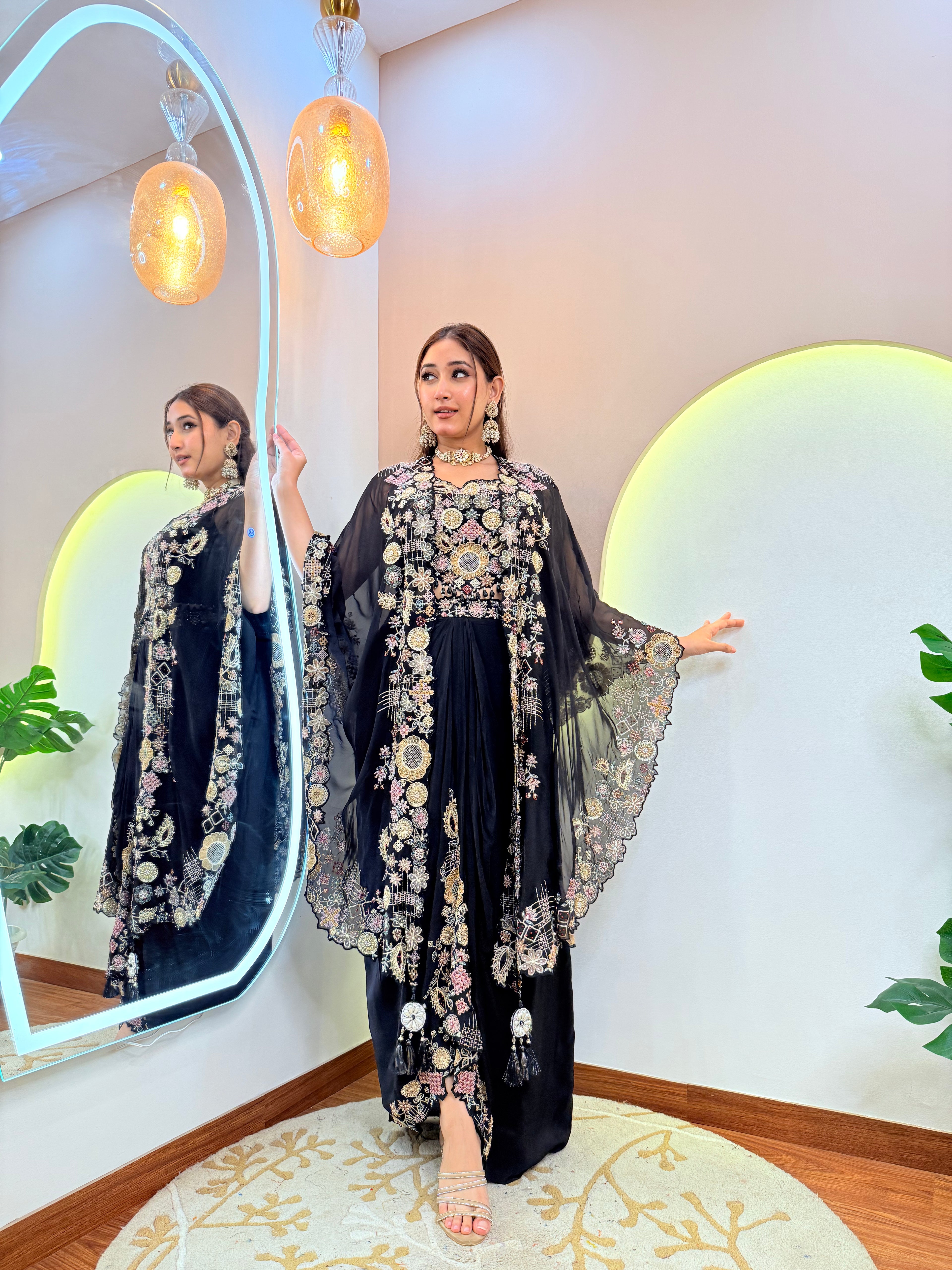 "SOFIYA" Crepe Dhoti Style