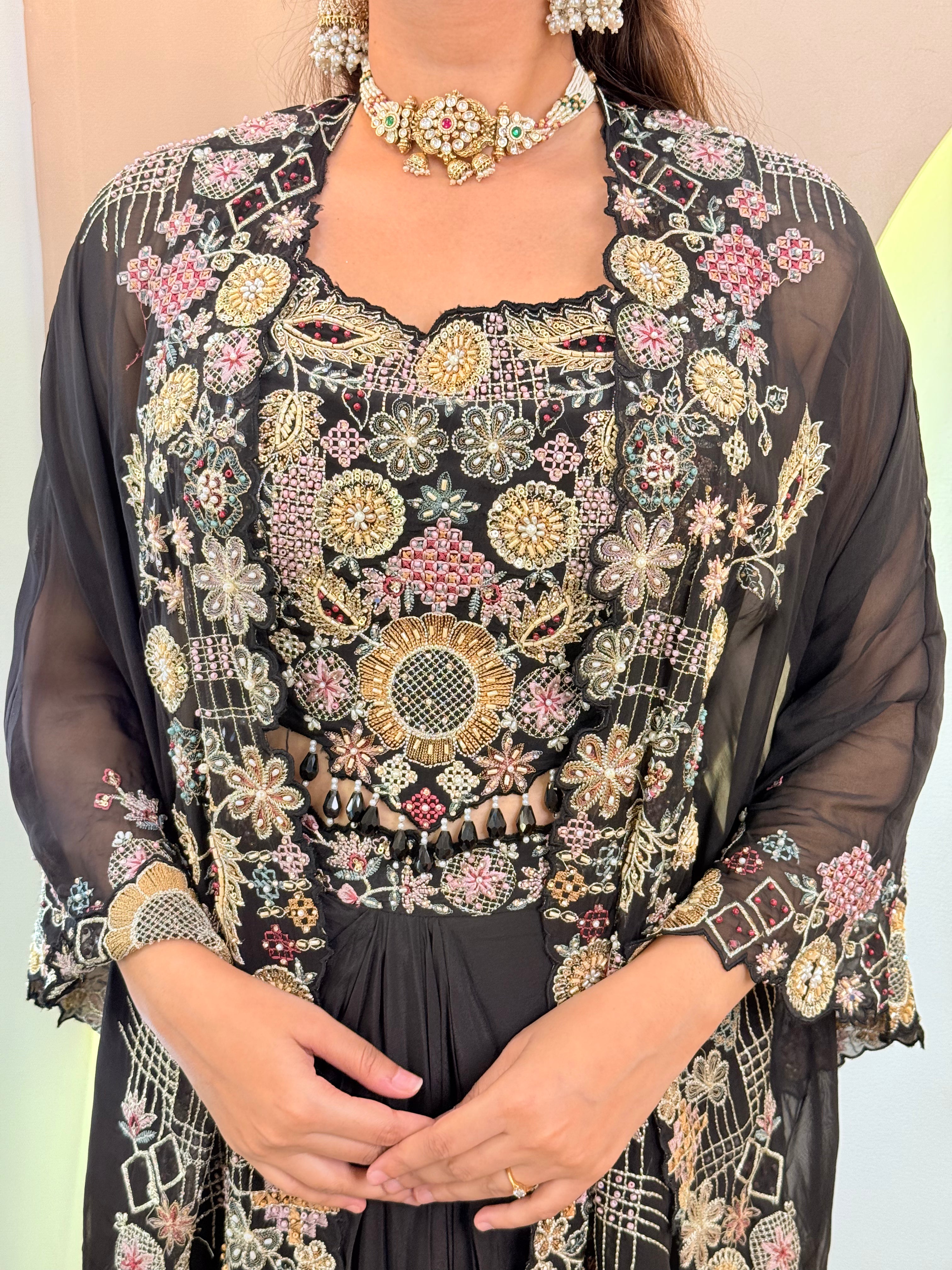 "SOFIYA" Crepe Dhoti Style