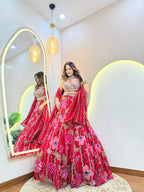 FLOWER PRINT OUTFIT LEHNGA CHOLI