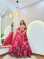 FLOWER PRINT OUTFIT LEHNGA CHOLI