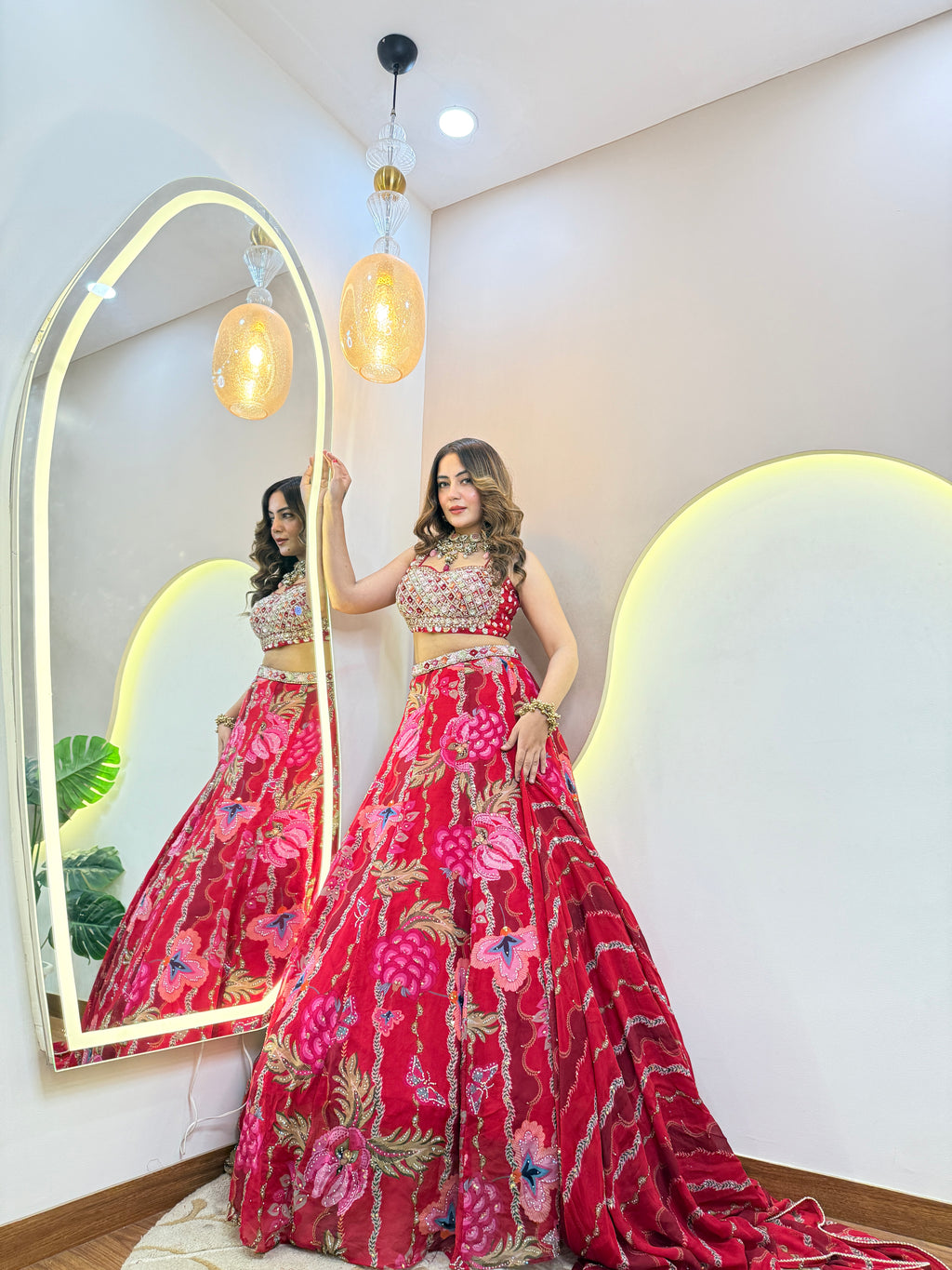 FLOWER PRINT OUTFIT LEHNGA CHOLI