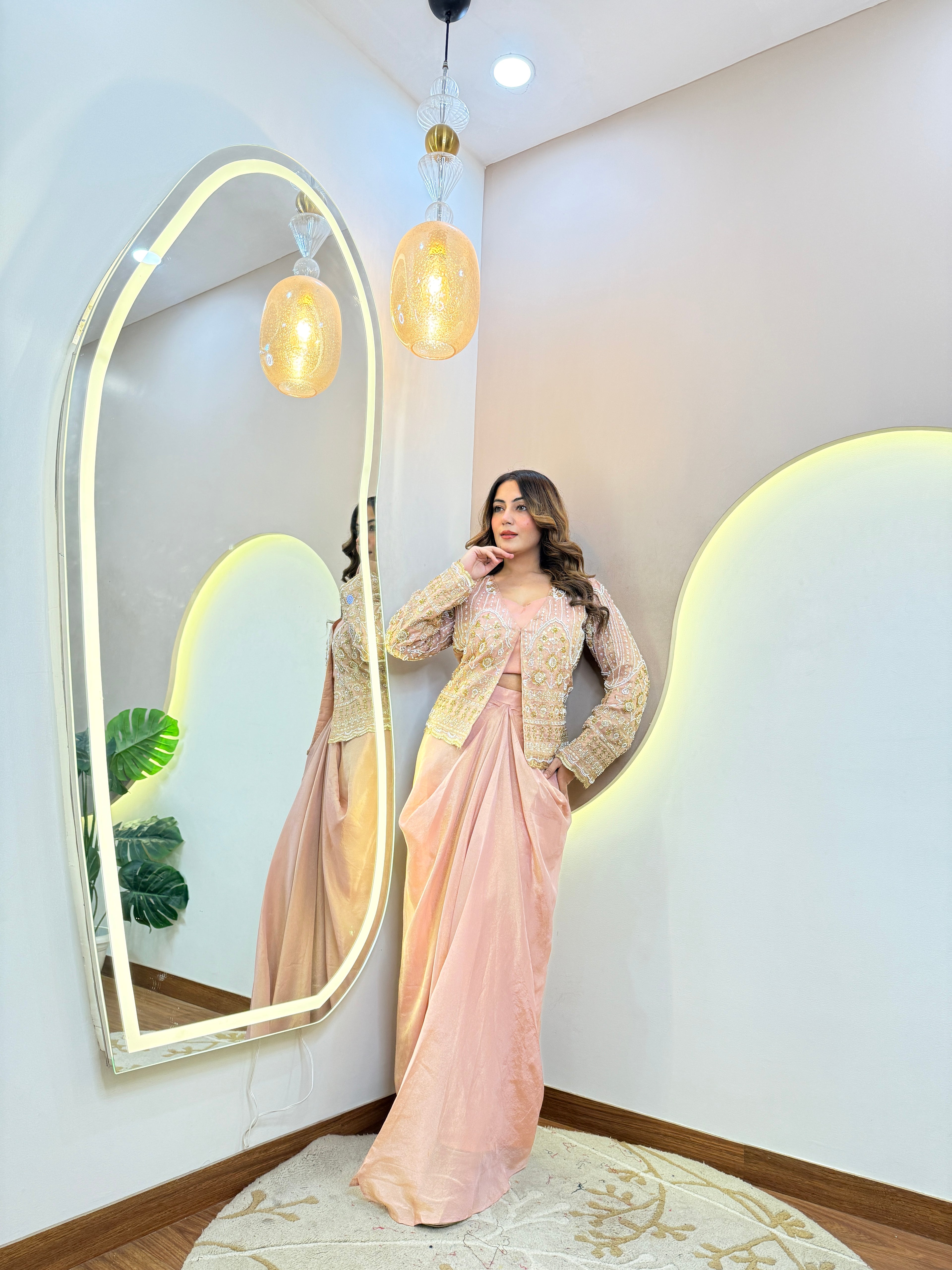 "JACKET WITH  DHOTI STYLE OUTFIT" CORD SET