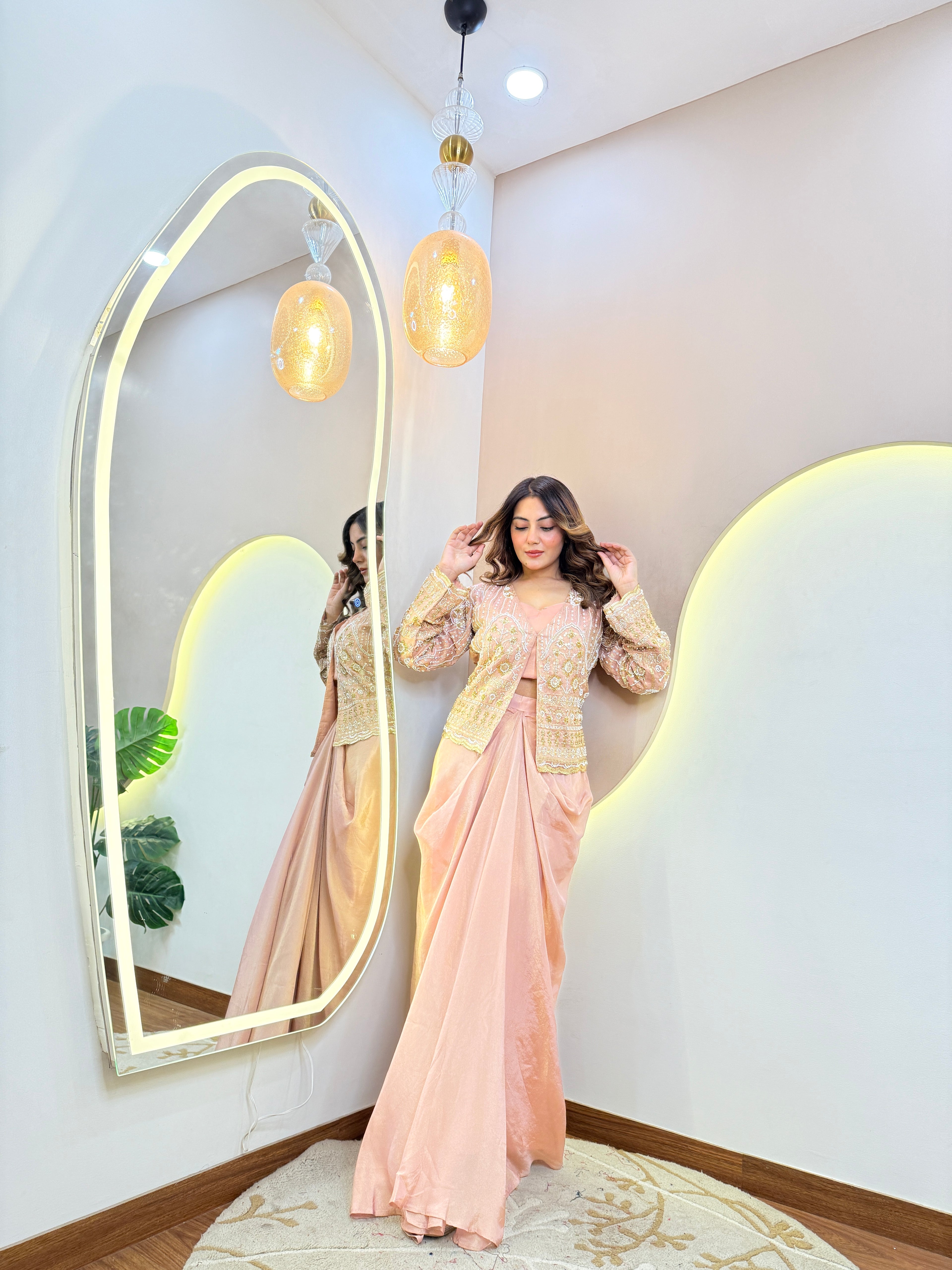 "JACKET WITH  DHOTI STYLE OUTFIT" CORD SET