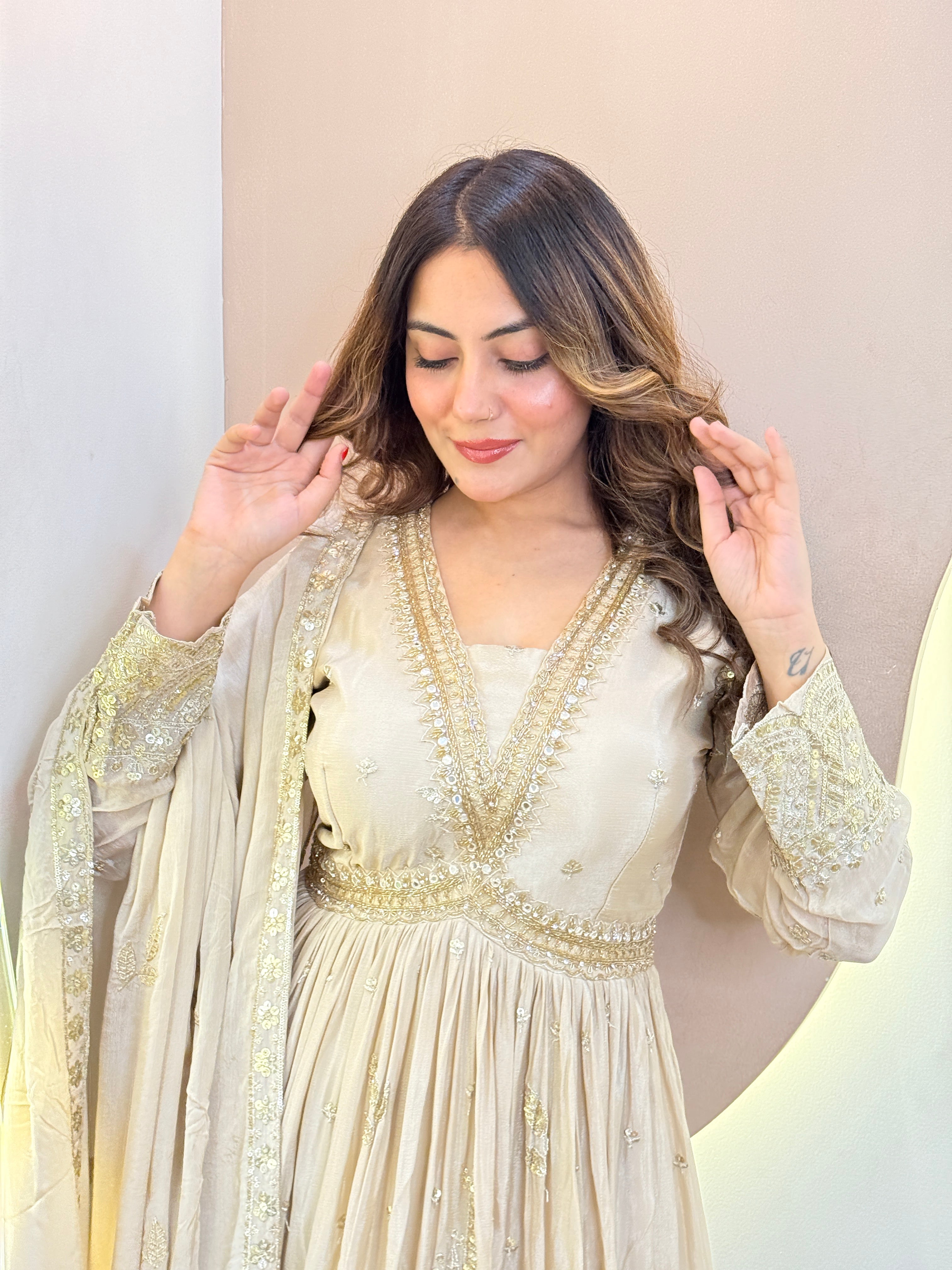 CHINNONE ANARKALI GOWN