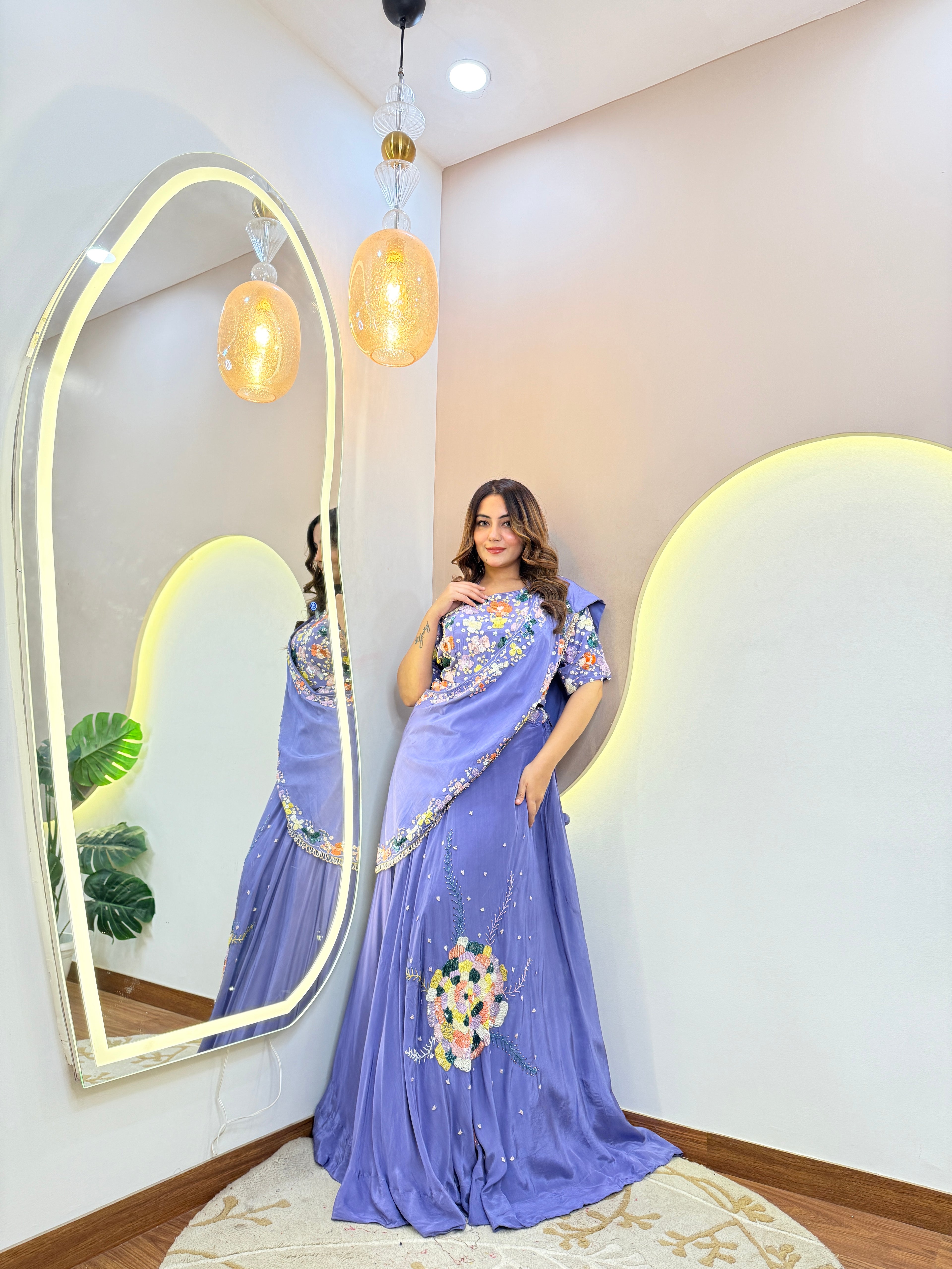 LEVENDER DRAPE SAREE