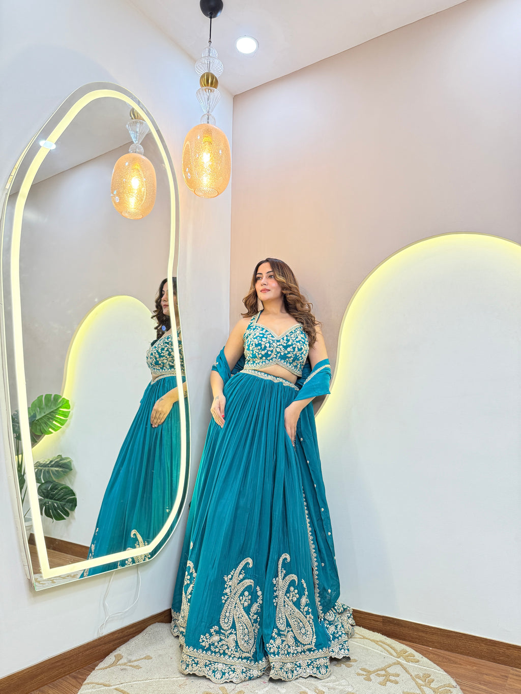 RAMA  GREEN  OUTFIT LEHNGA CHOLI