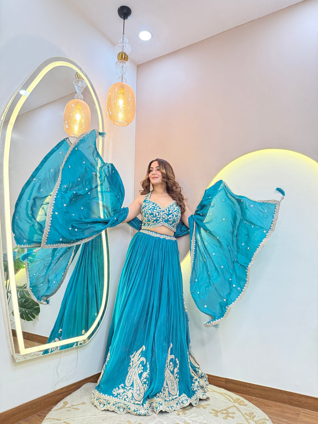 RAMA  GREEN  OUTFIT LEHNGA CHOLI