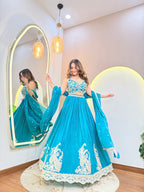 RAMA  GREEN  OUTFIT LEHNGA CHOLI