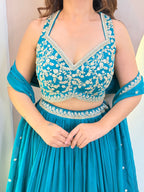 RAMA  GREEN  OUTFIT LEHNGA CHOLI