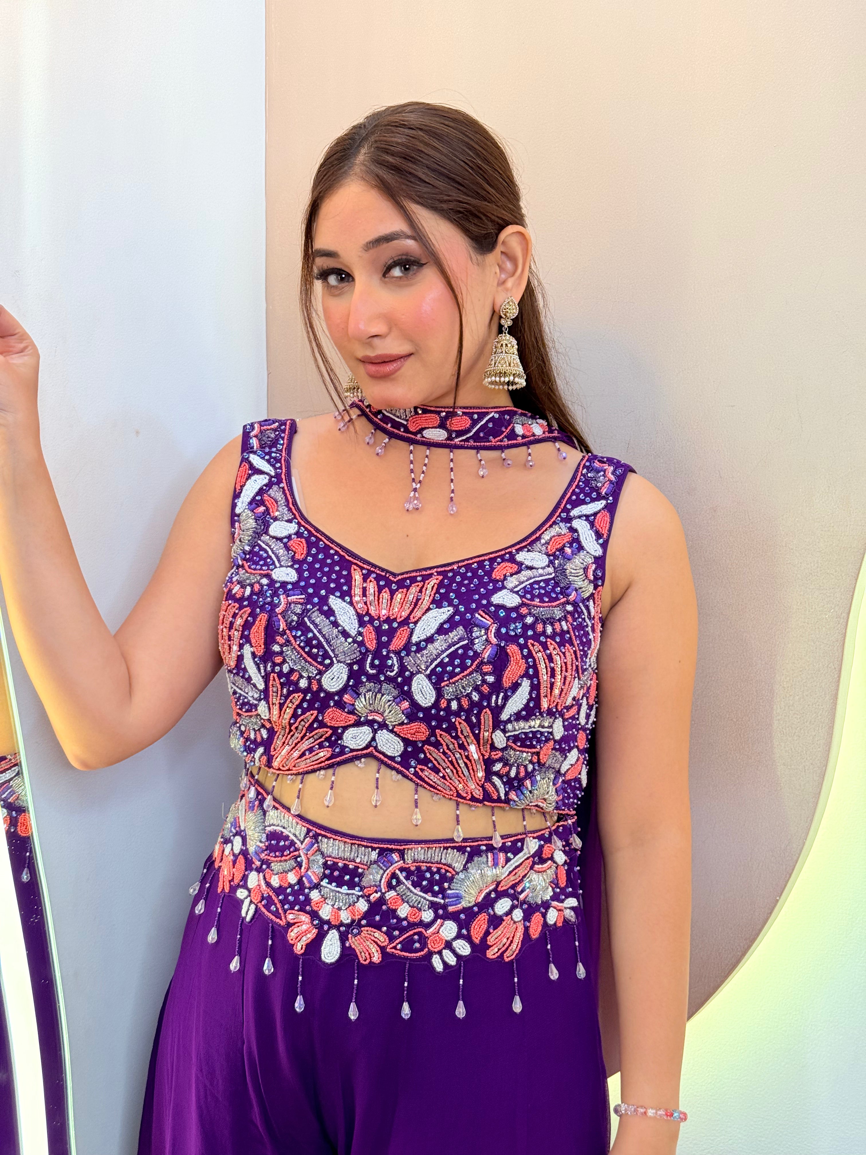 SHABANA CROP TOP SET