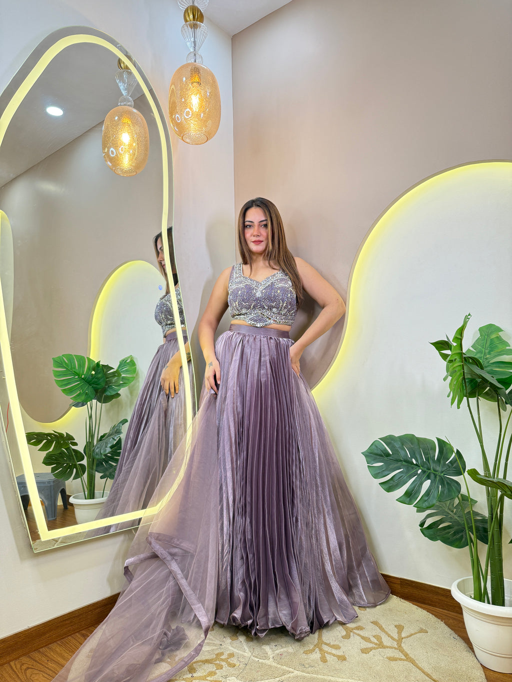 B255  CROP TOP SKIRT