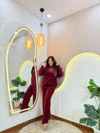 SHABILA   WOOLEN CORD SET