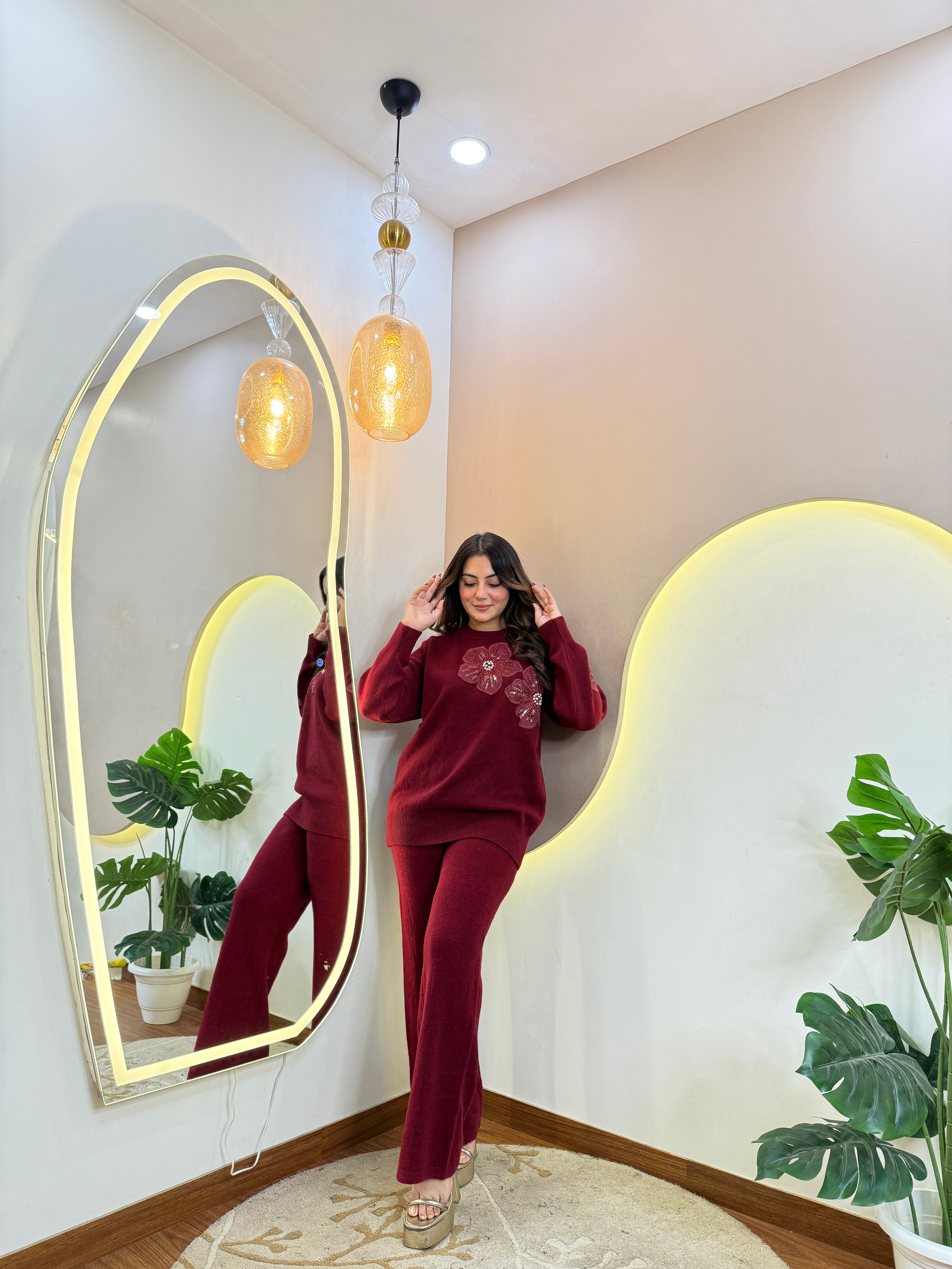 SHABILA   WOOLEN CORD SET