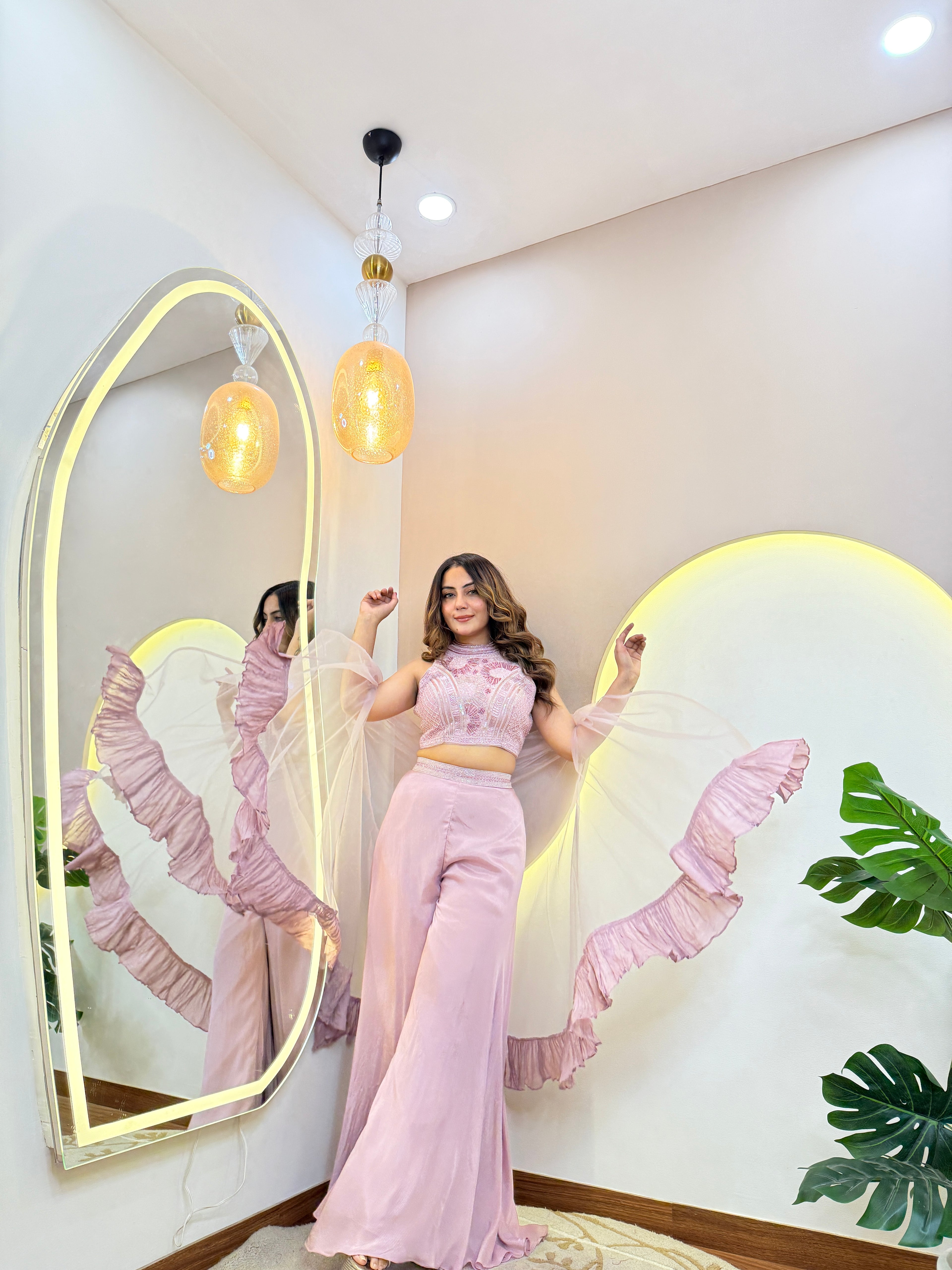 SHORT TOP SHARARA SUIT OUTFIT STYLE