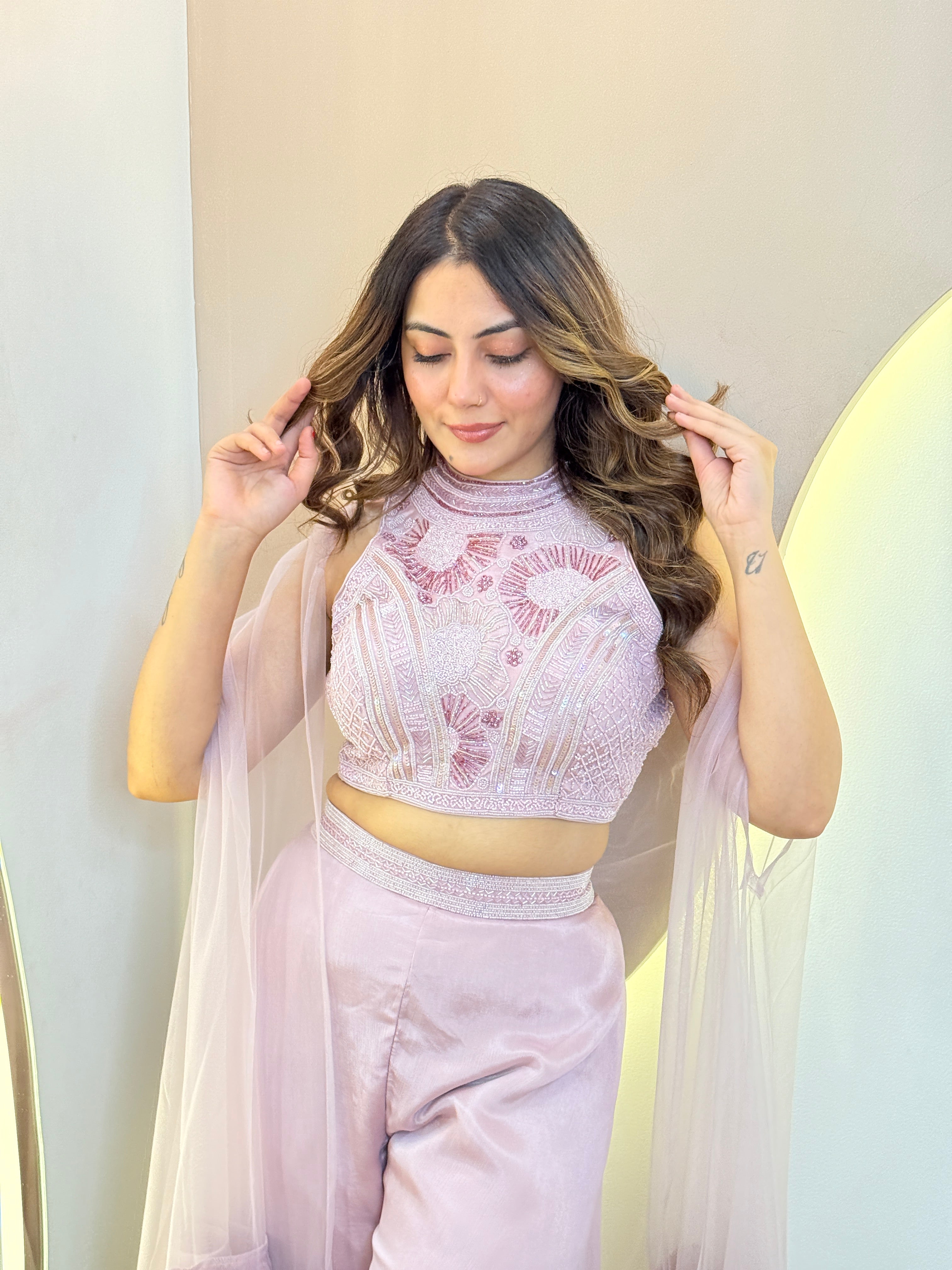 SHORT TOP SHARARA SUIT OUTFIT STYLE