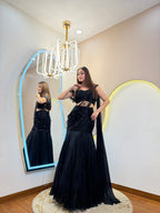 D316  CROP TOP SKIRT  ATTACHED DRAPE