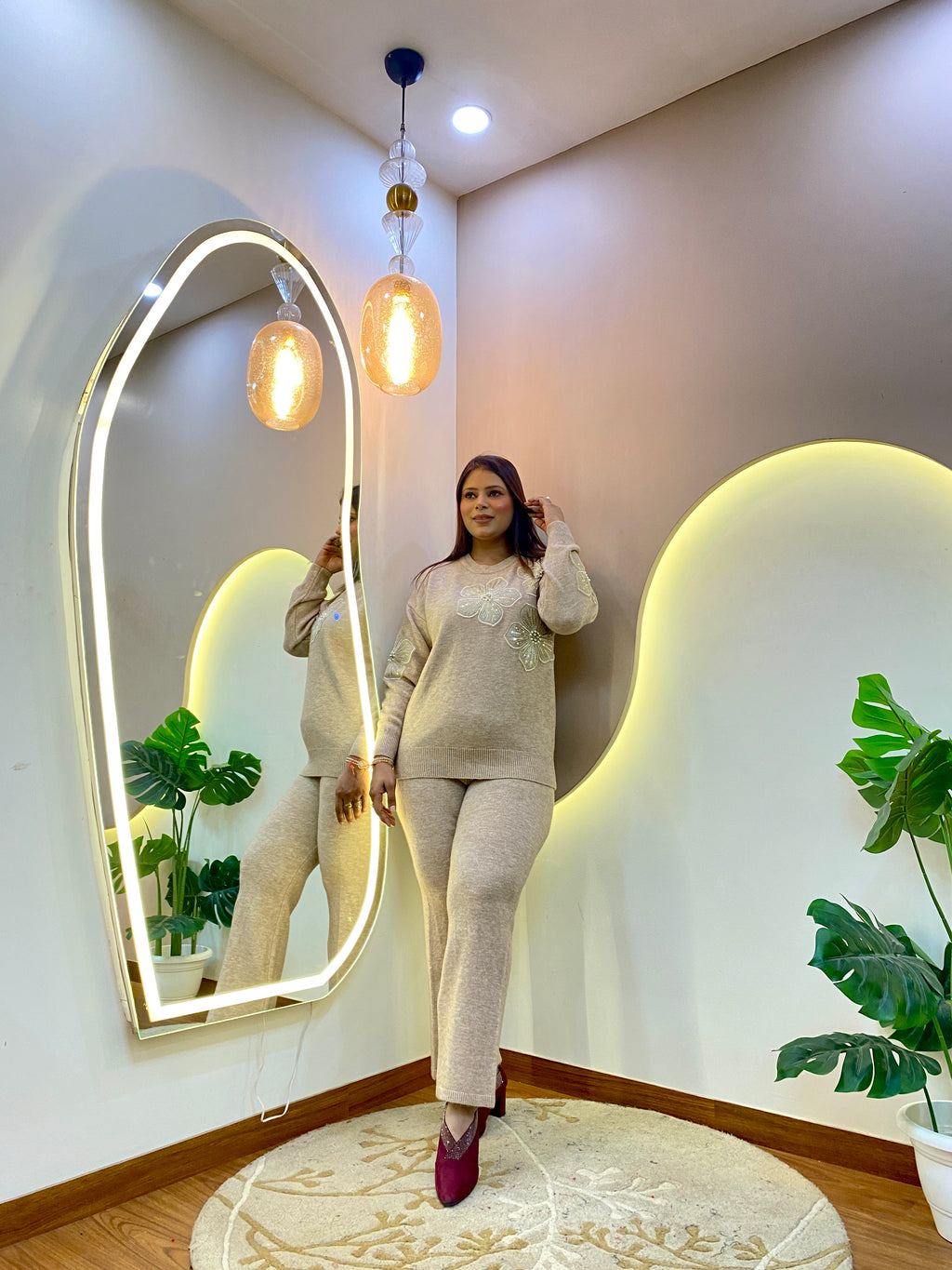 SHABILA   WOOLEN CORD SET