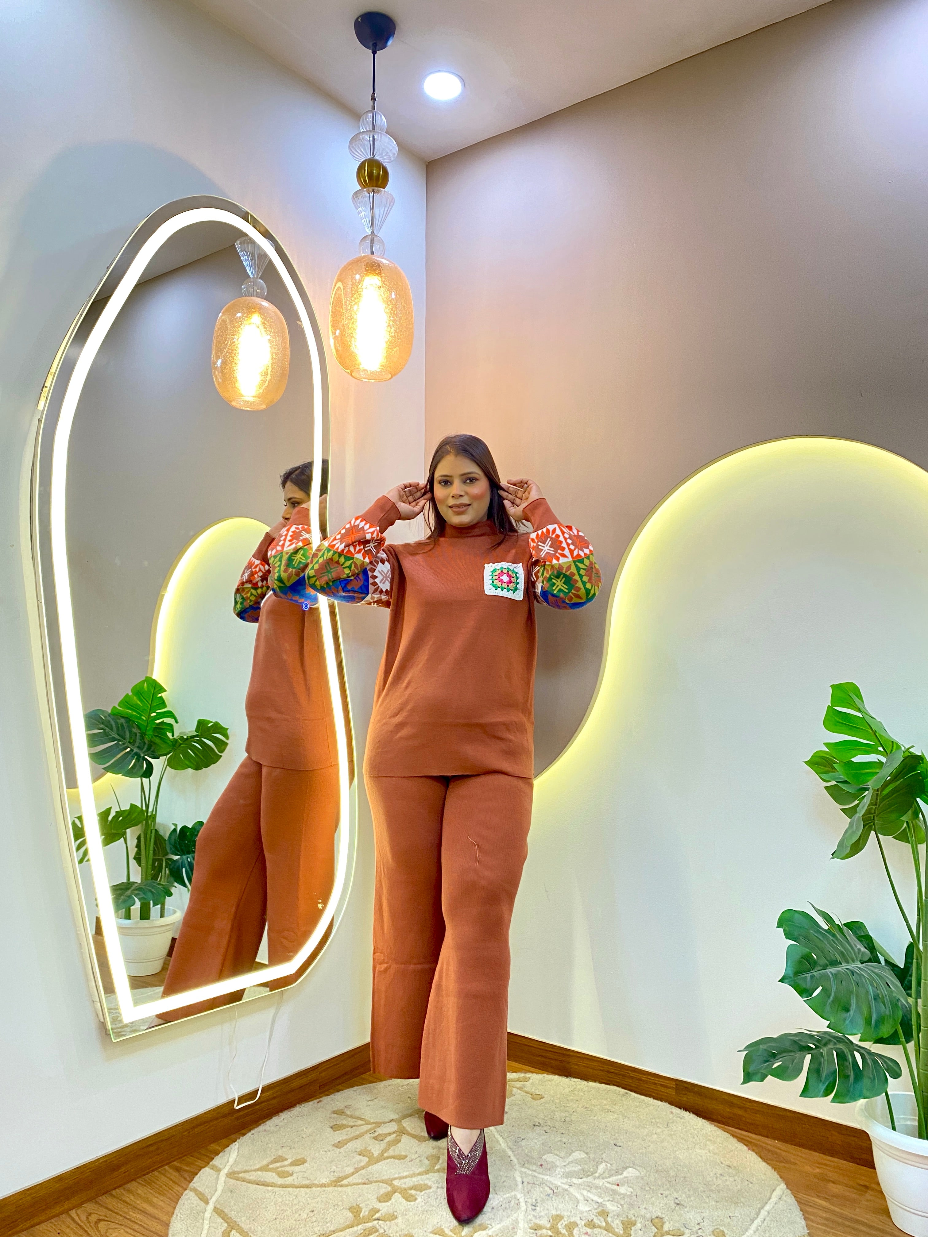 SHIQA  WOOLEN CORD SET