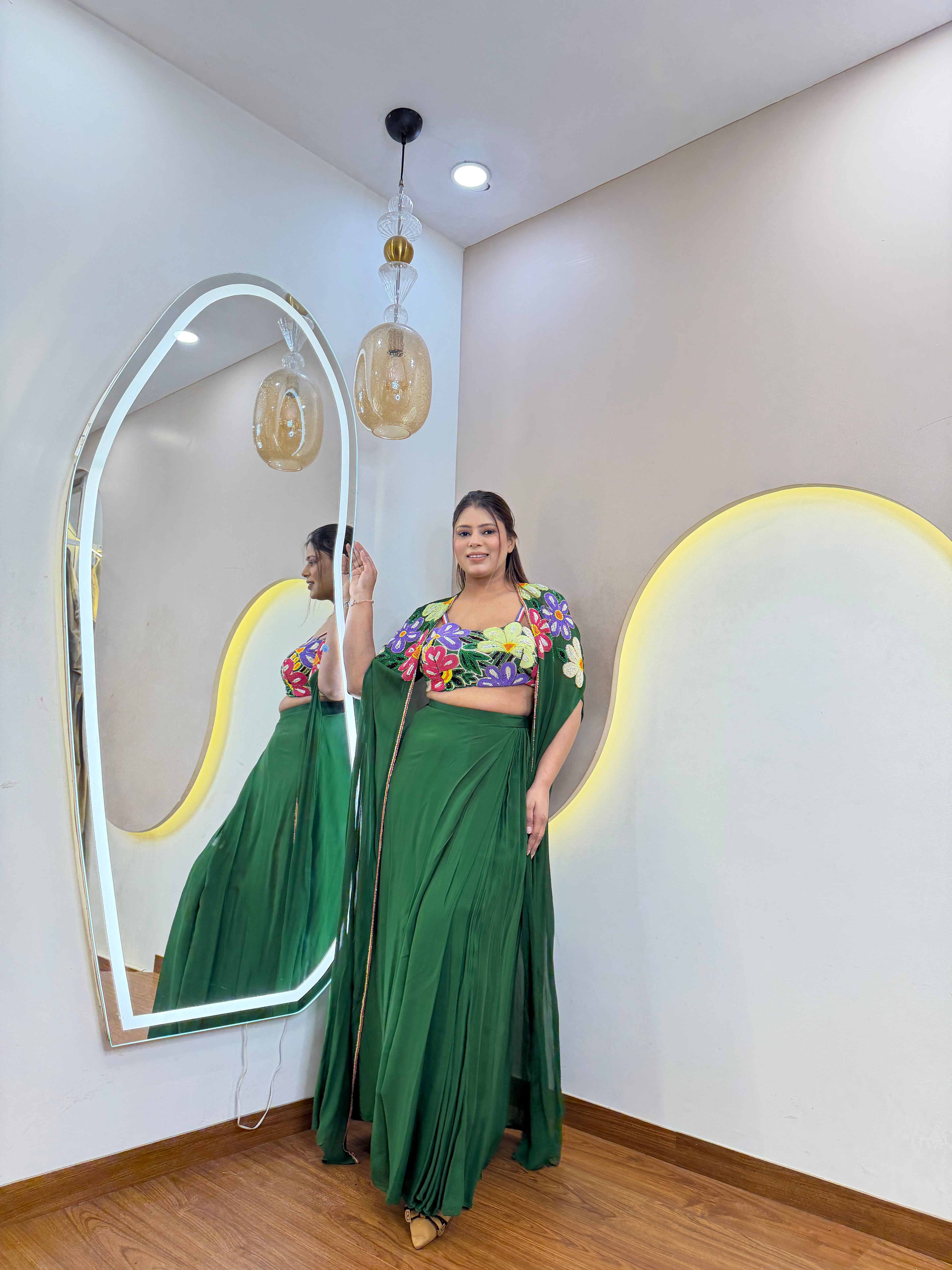 "D762 DHOTI  STYLE"  CORSET 3 PC