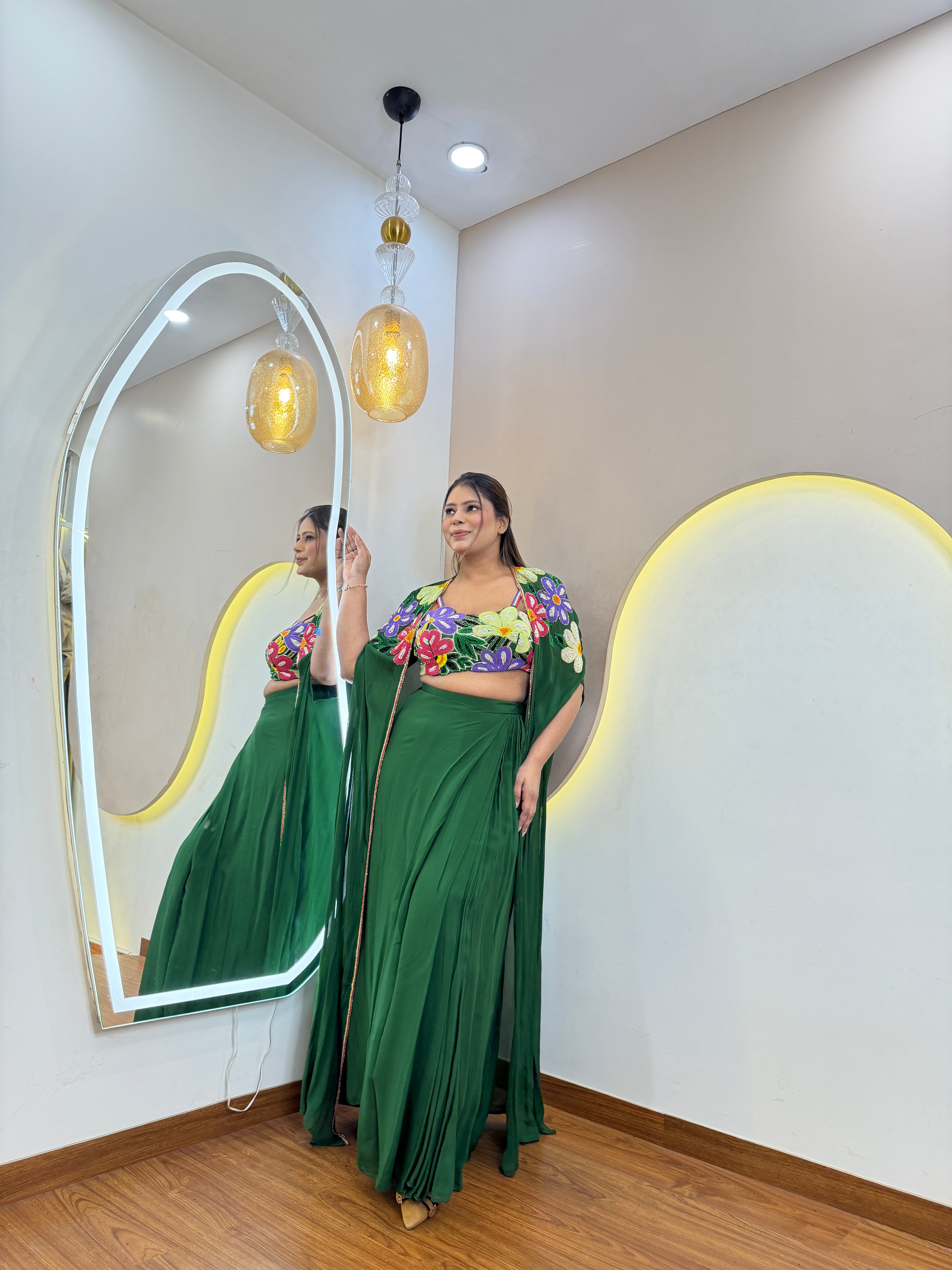 "D762 DHOTI  STYLE"  CORSET 3 PC