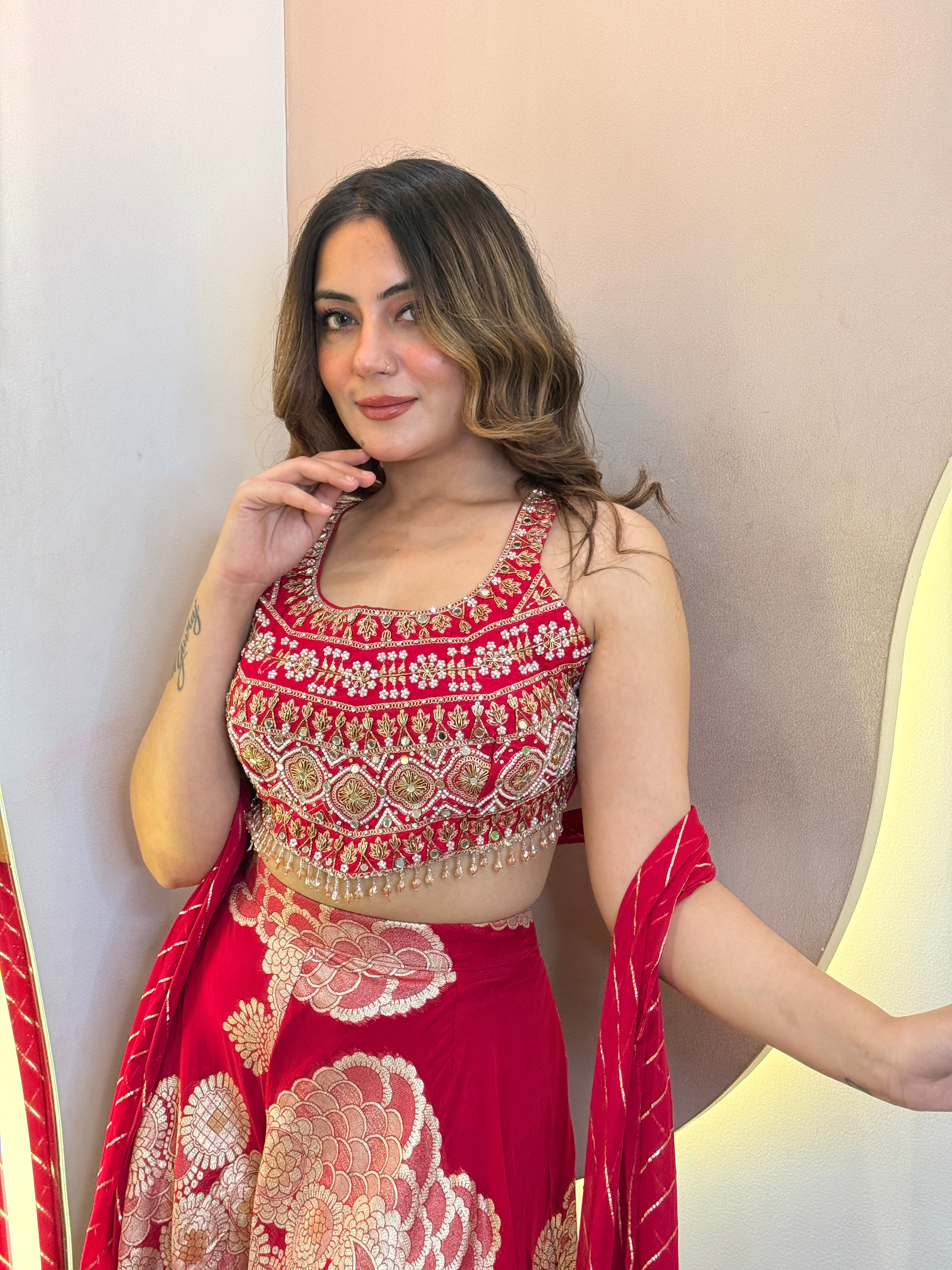 FLOWER PRINT OUTFIT  SHARARA SUIT