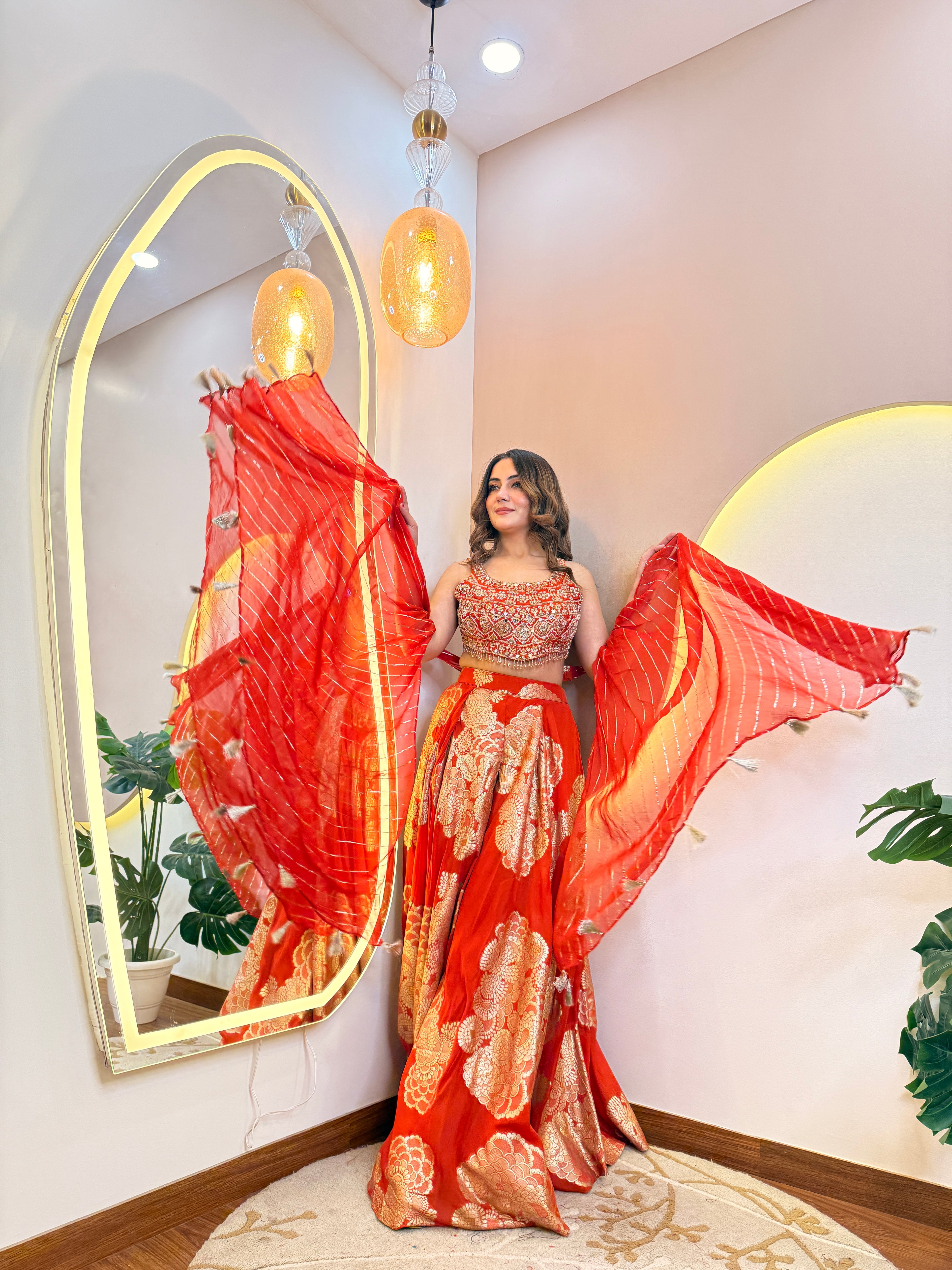 FLOWER PRINT OUTFIT  SHARARA SUIT