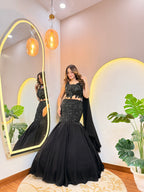 MERMAID STYLE CROP TOP SKIRT