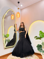 MERMAID STYLE CROP TOP SKIRT