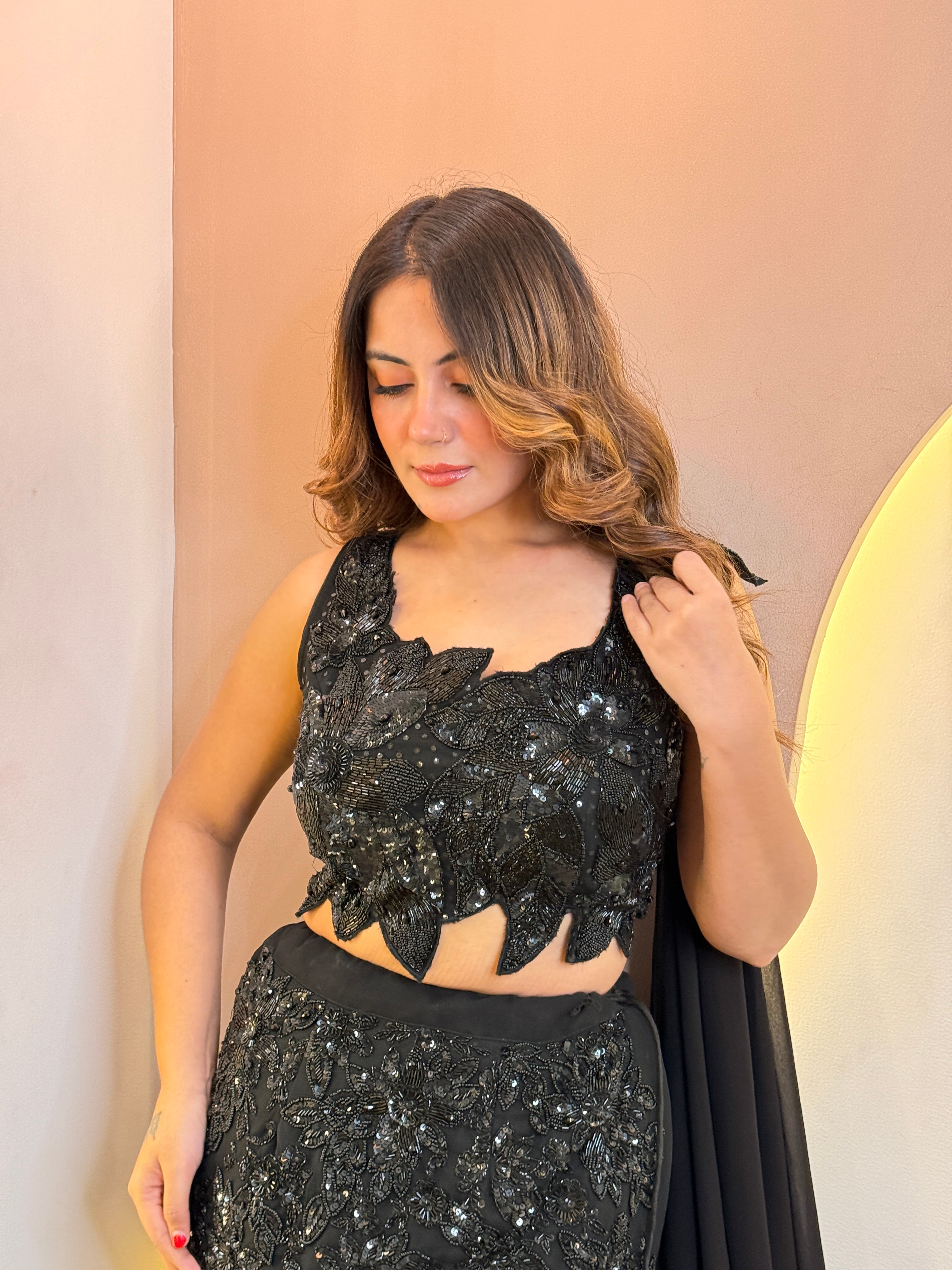 MERMAID STYLE CROP TOP SKIRT