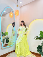 FLOWER PRINT OUTFIT DRAPE SAREE