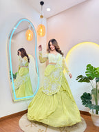 FLOWER PRINT OUTFIT DRAPE SAREE