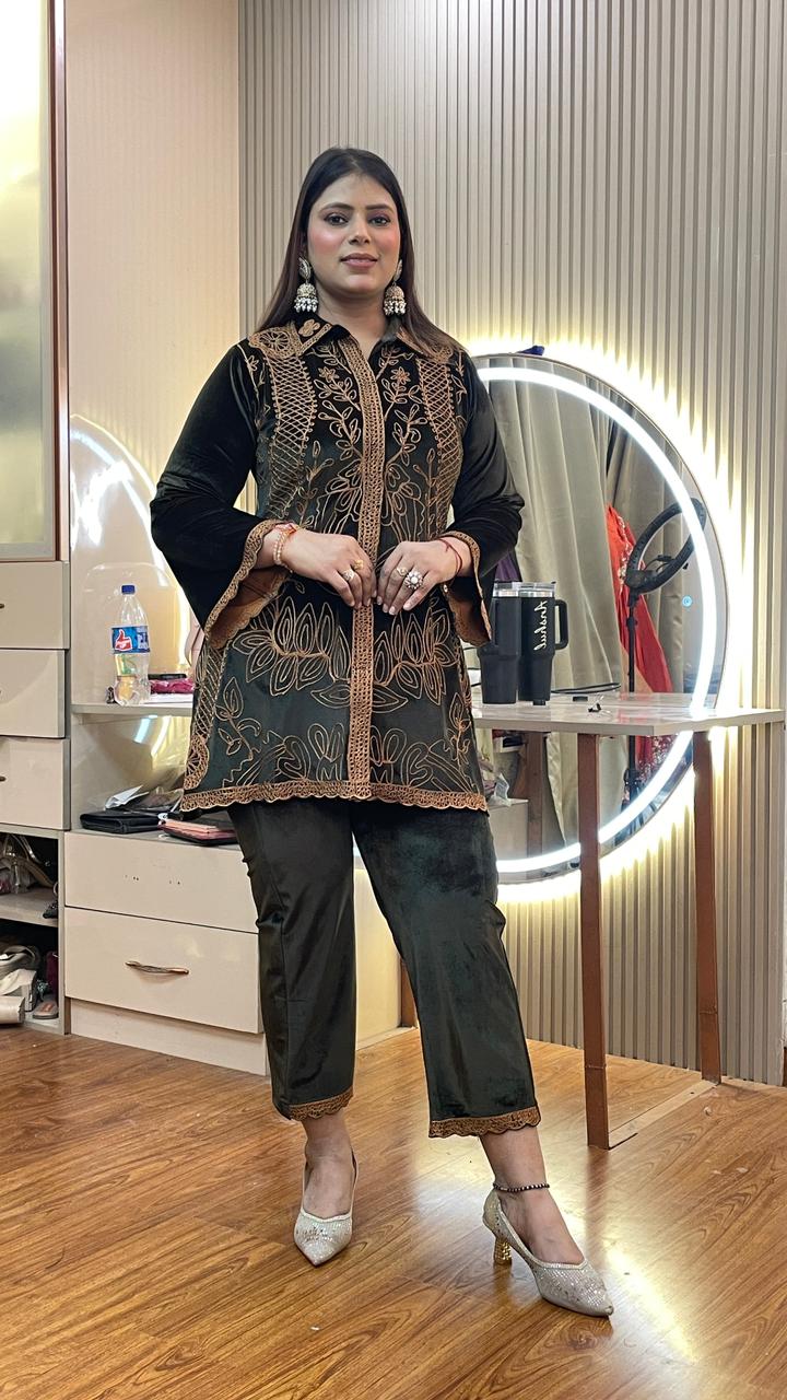 HAMIDA  WOOLEN CORD SET