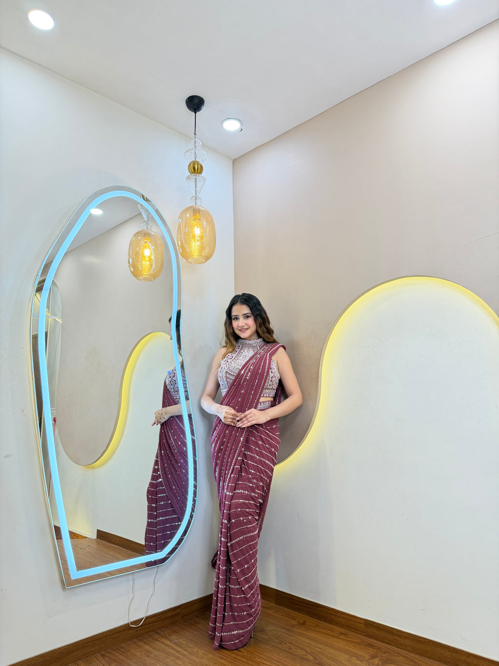 D697  DRAPE SAREE