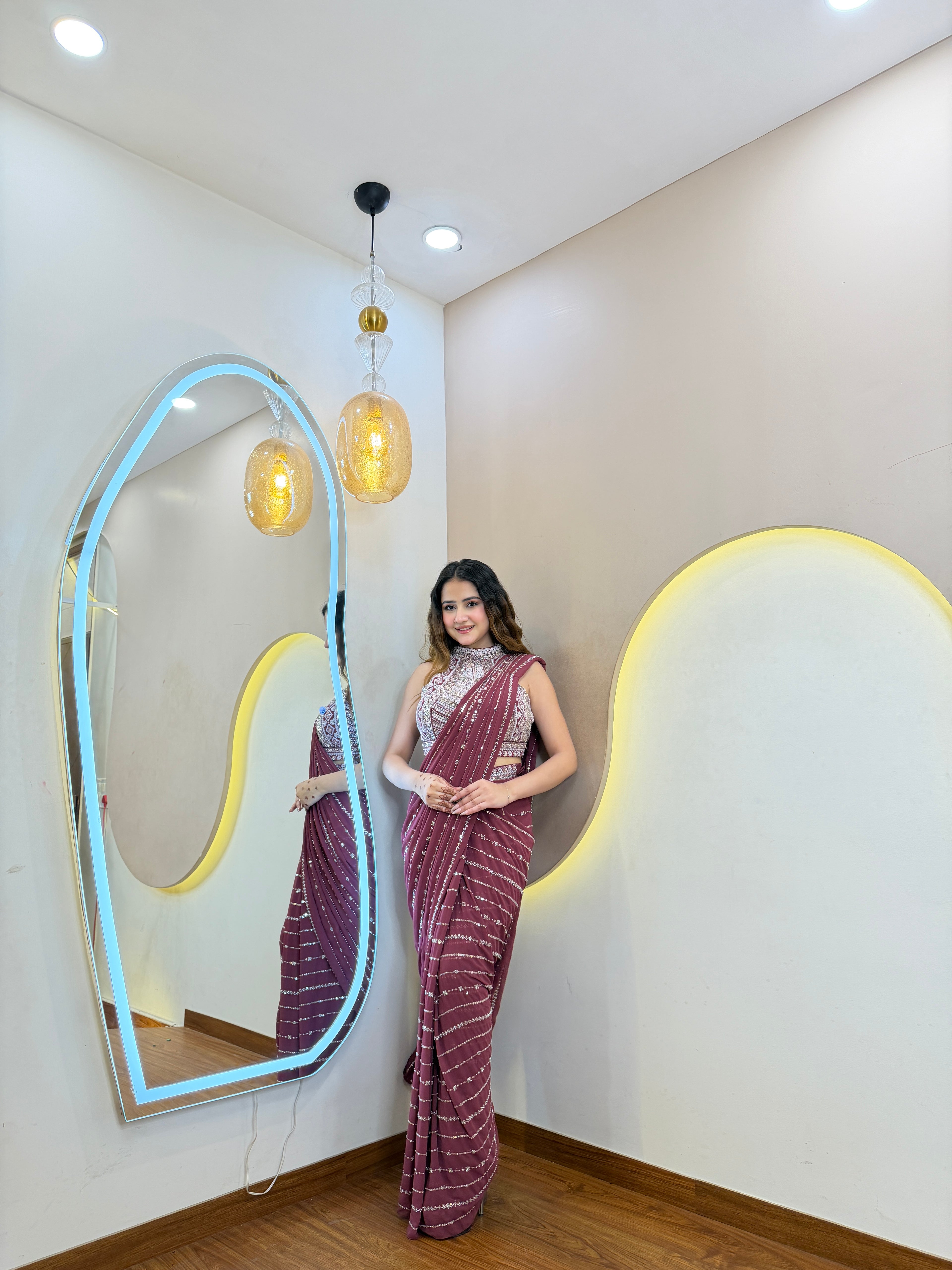 D697  DRAPE SAREE
