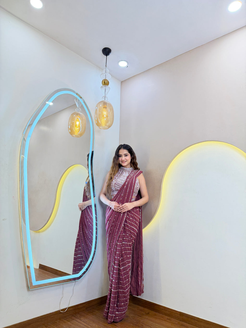 D697  DRAPE SAREE