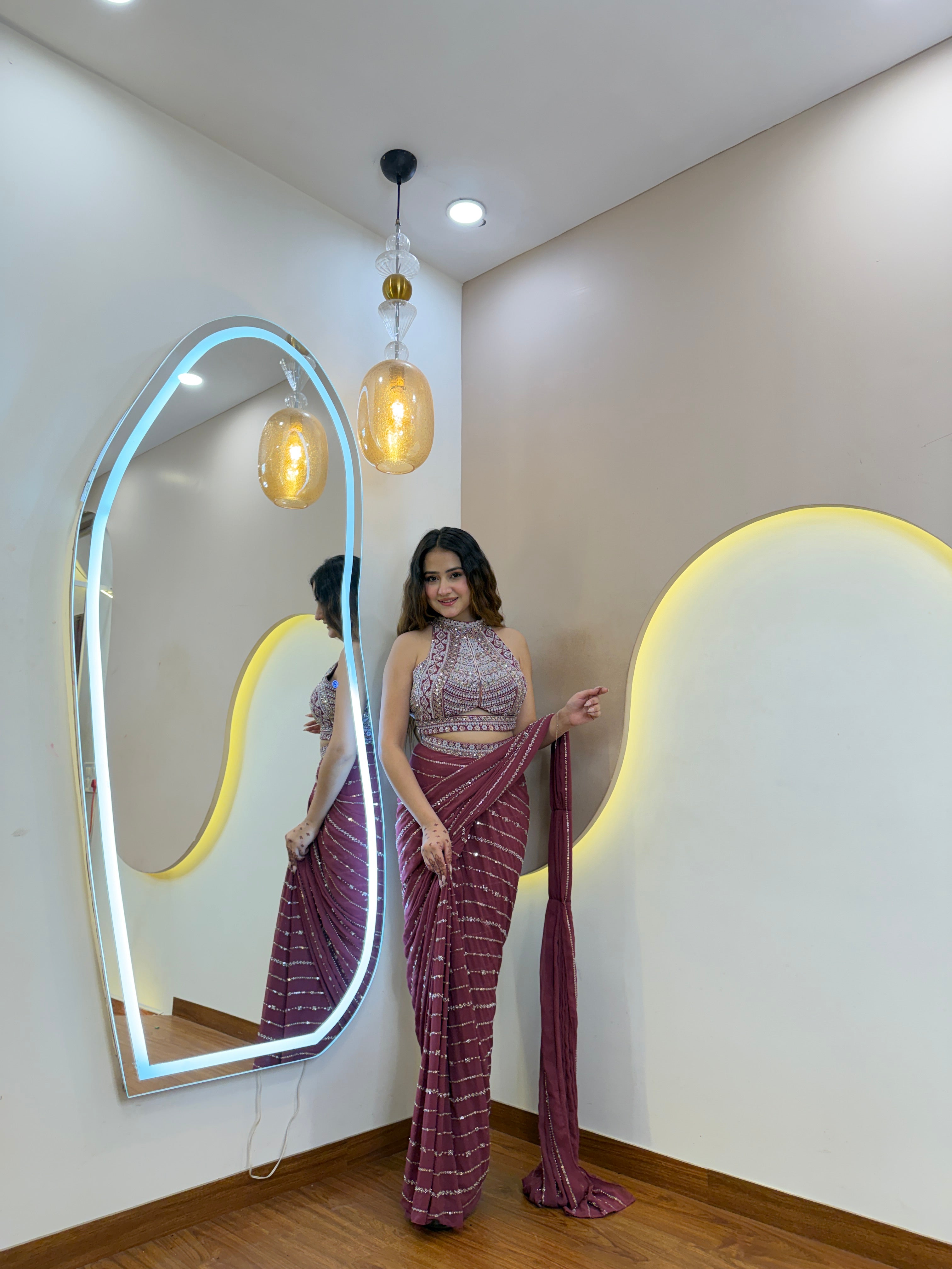 D697  DRAPE SAREE