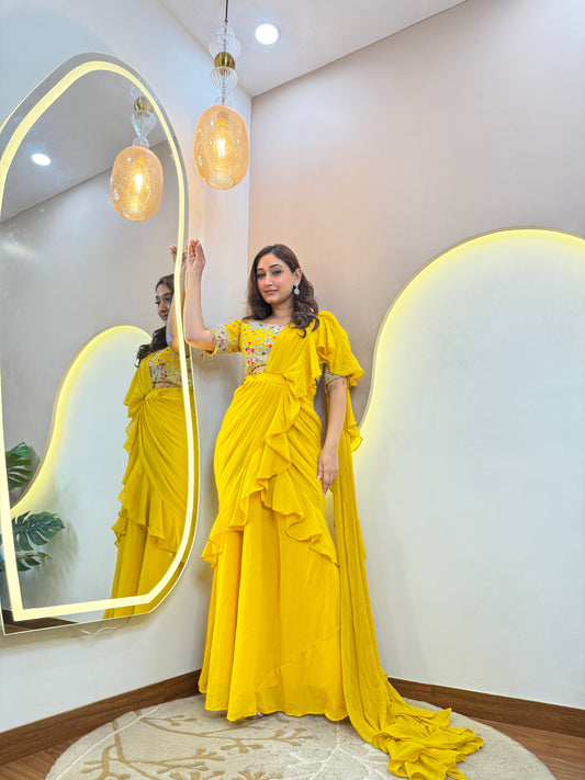 "ZEBA" DRAPE SAREE