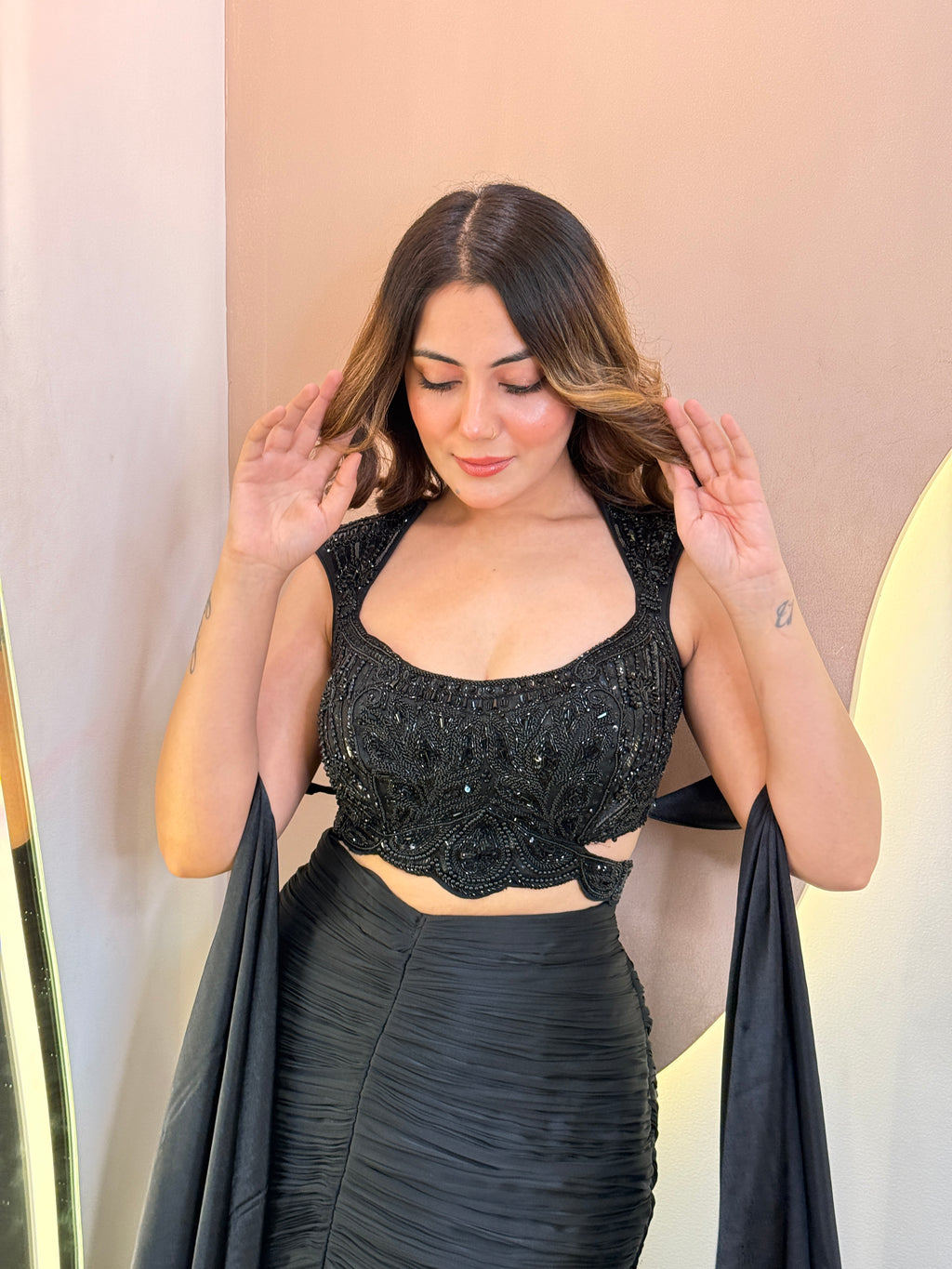 “RUHANI" FISH CUT LEHNGA