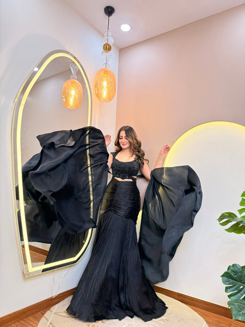 “RUHANI" FISH CUT LEHNGA