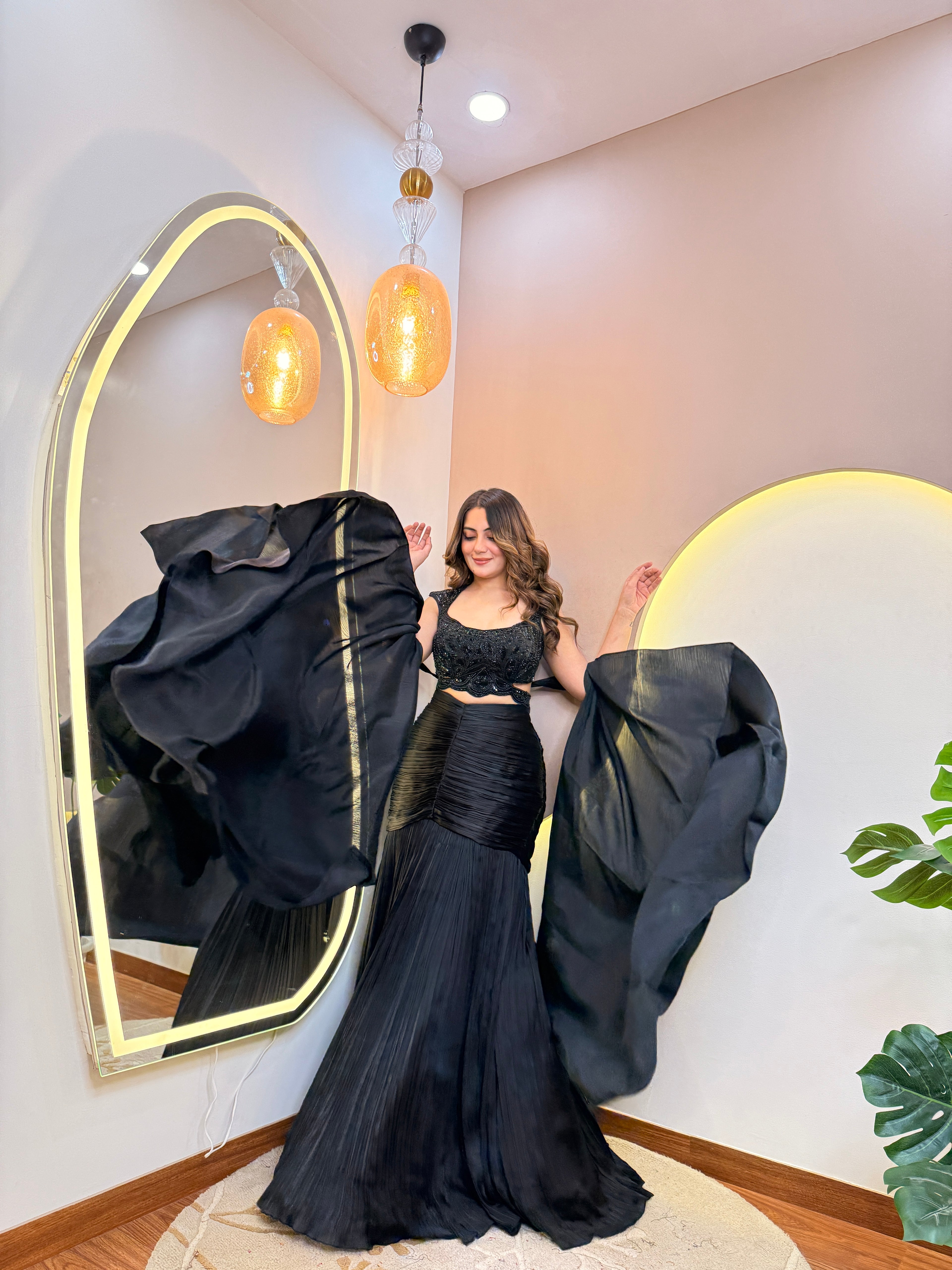 “RUHANI" FISH CUT LEHNGA