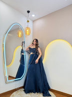 D316  CROP TOP SKIRT  ATTACHED DRAPE