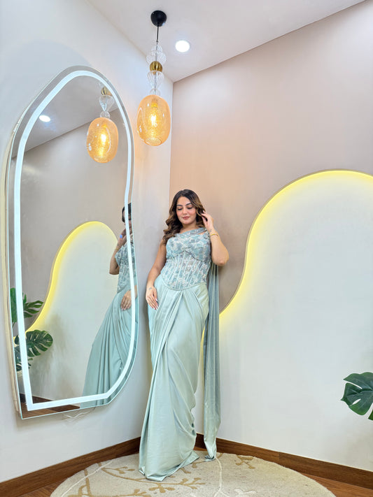 "BASMA  " DRAPE SAREE