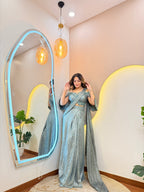 "SHAGUN   ” OUTFIT  DRAPE SAREE