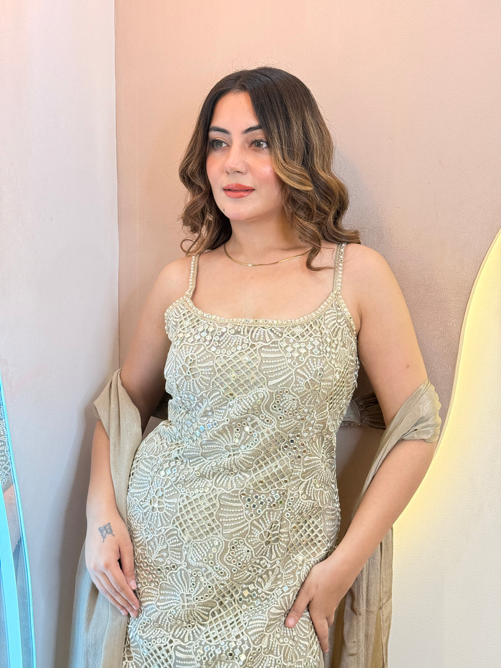 Cd909 SHALINI OUTFIT SHARARA SUIT