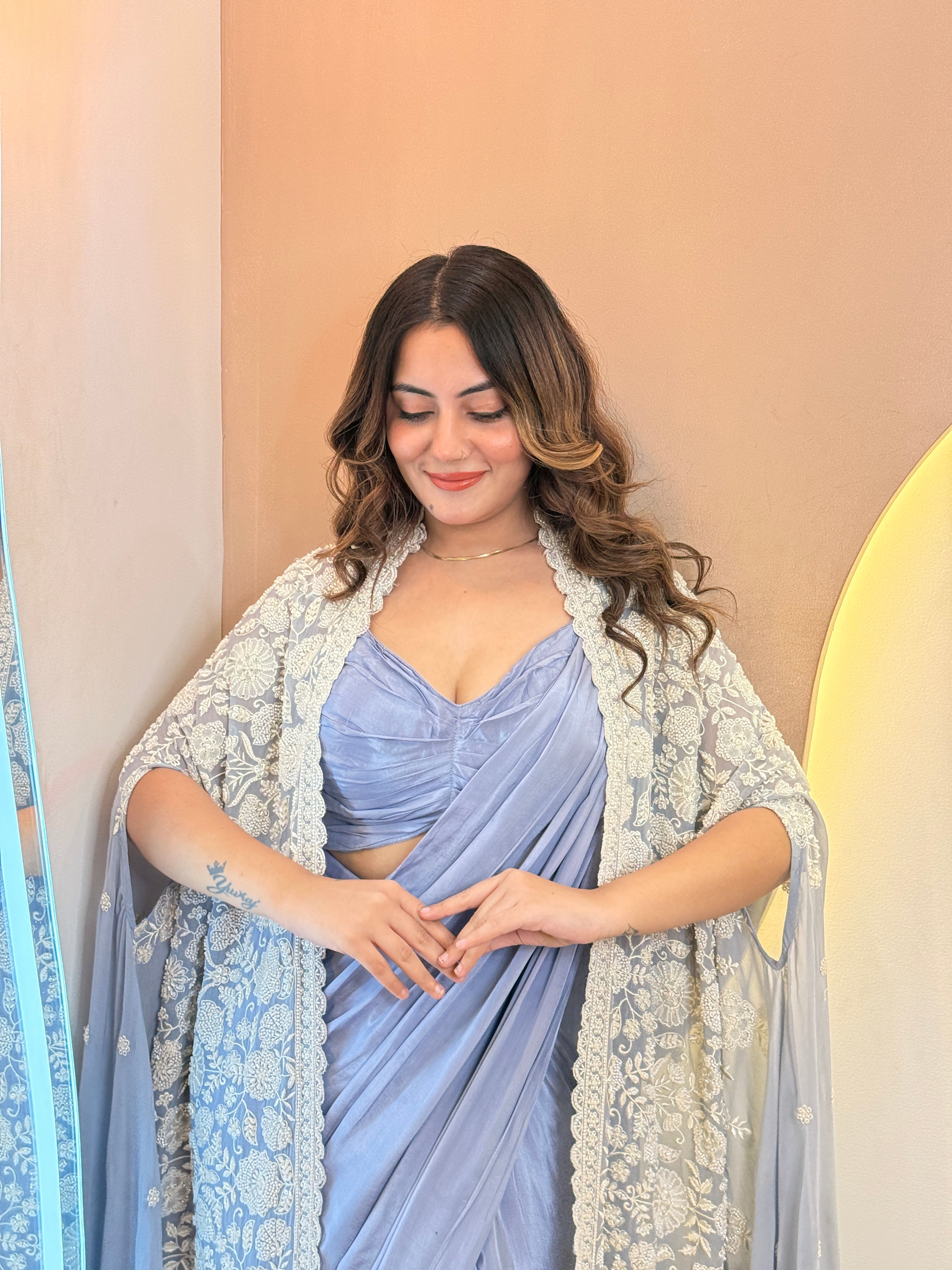 SHALINA  OUTFIT" DRAPE SAREE