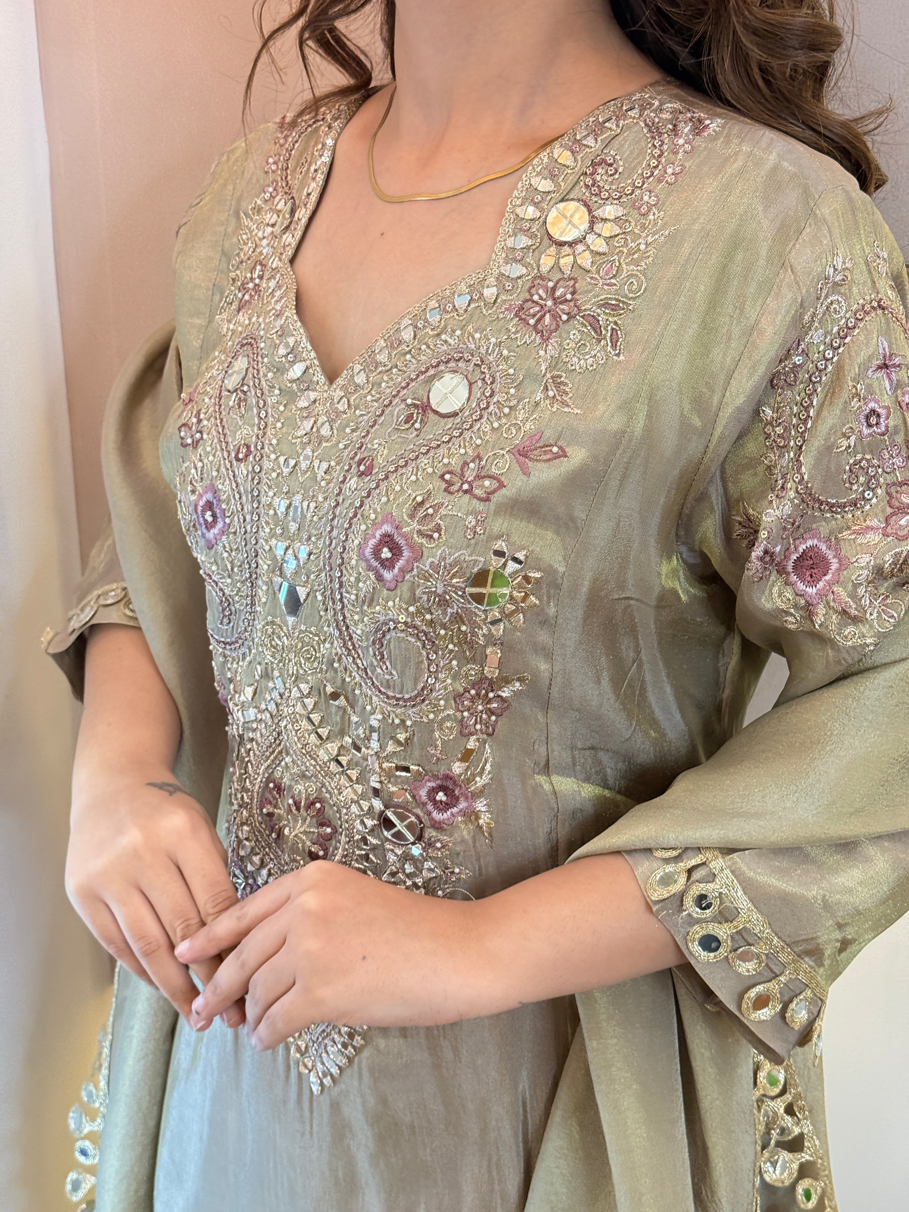 MIRROR WORK OUTFIT SHARARA SUIT