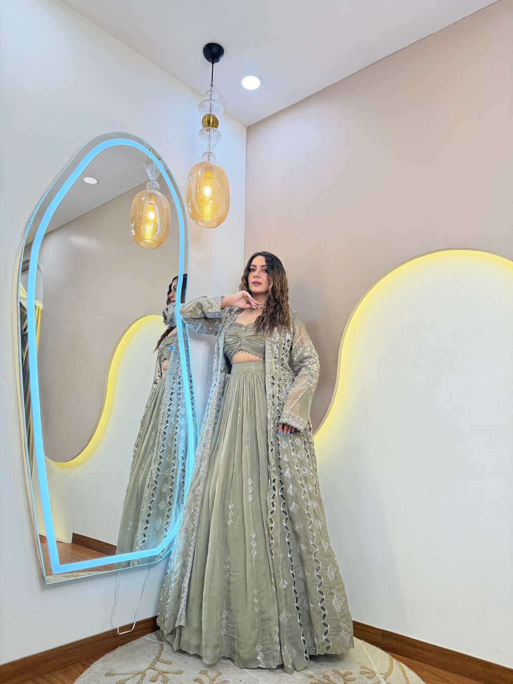 INDOWESTERN 3-PIECE DRESS