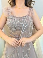 "MOUSE COLOUR OUTFIT" DRAPE SAREE