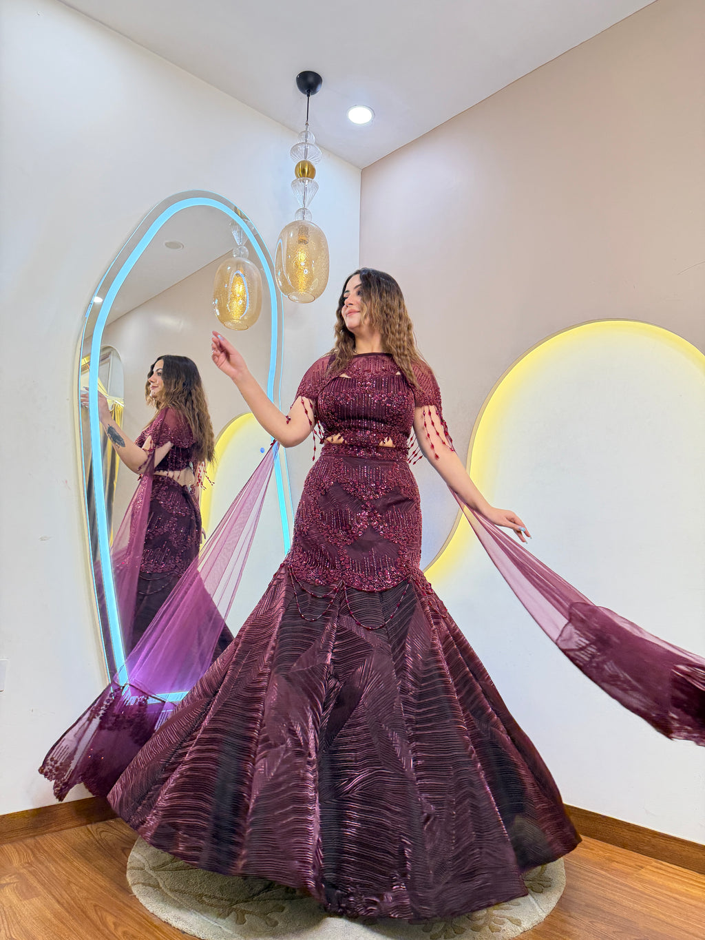 INDOWESTERN FISHCUT LEHENGA